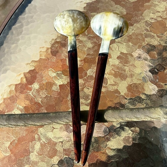 Mid-Century Serving Set | Rosewood & Bakelite Salad Set | Danish Modern - Picture 6 of 6